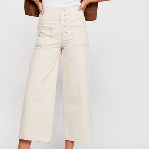 Free People Wide Crop Jean
